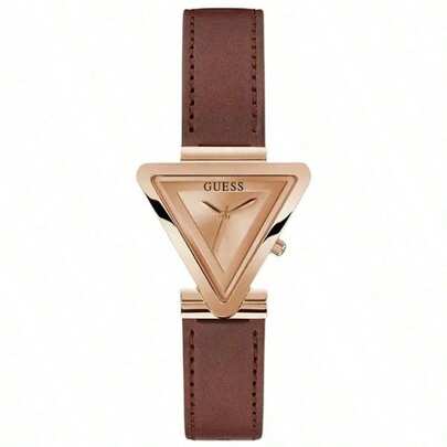 Guess The Lady's Fashionably Elegant 34mm Gold Triangular Dial Simulates A Quartz Watch, Model GW0548L3. It Is Suitable For Daily Use, Dates, Parties, And Clothing Combinations. It Is The Perfect Birthday Gift For Your Loved One.