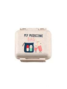 Mini 6-Compartment Portable Pill Box, Medicine Storage Box, Travel Pill Box, Printed With "My Pill Box" And Pill Pattern, 6-Compartment Small Pill Box, Sealed Pill Packaging Storage Box, 6-Day Weekly Pill Storage Box, Travel Essential Pill Box, Daily Vitamin Pill Box, Pocket Pill Box Storage Box, Exquisite Storage Box, Home Essential, Travel Essential - Multicolor - View 12