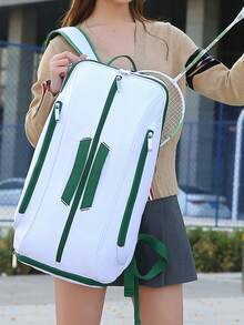 Tennis Bag Badminton Bag, Gym Bag Backpack With Shoe Compartment Wrestling Bag, 4 Carrying Ways Waterproof Sports Hiking Laptop Bag, One Shoulder 3 Racket Tennis Badminton Racket Bag Thickened Nylon Beach Tennis Bag Fashion Gym Bag Sports Bag, 2 Styles Available, Please Purchase Carefully - Multicolor - View 12