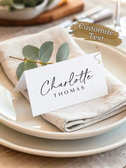 Thẻ ghi tên khách mời bàn tiệc cưới có thể tùy chỉnh, thẻ tên bàn ăn có thể chỉnh sửa, nhãn bàn cá nhân hóa, thiệp cá nhân độc đáo cho các bữa tiệc, sinh nhật, quà tặng lý tưởng cho cô dâu chú rể, đám cưới, trang trí nhà cửa, Giáng sinh, đồ sưu tầm, có thể tái sử dụng, dễ thương, chất lượng cao.