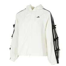 Adidas Áo khoác dệt kim dành cho nữ, DCE WV LL JKT, Áo khoác thể thao thường ngày thoải mái, KR7602 - Hanyu Trắng/Đen - Xem 2