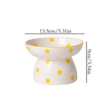 shuo ni mao yi Pet Ceramic Bowl Mushroom Polka Dot Design Easy To Clean Ceramic Material Cat And Dog Eating Bowl Comes With Silicone Spoon Cat Bowl Dog Bowl Pet Eating Bowl As A Gift - 300ml - View 2