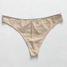 Set Of 3 Double String Panties - Polyamide With Cotton Lining - Beige, White, Black - View 2
