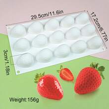 1 pieza Molde esférico de silicona 3D, desmoldado fácil y antiadherente, molde esférico blanco para hornear, adecuado para mousse, fondant, postres de arte azucarado y herramientas de pastelería - Blanco - Ver 22
