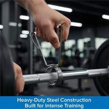 RAVIAN Spring Collars For 2-Inch Bars & Dumbbells – Tight Grip Barbell Lock Clips, Durable Silver Pair For Home Gym & Strength Training - A - View 6