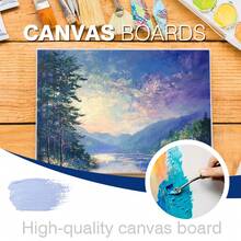 3pcs Small Painting Canvas Panels, Square Blank Flat Canvas Boards, White Suitable For Acrylic Painting, Drawing - Multicolor - View 3