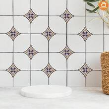 SUPSTICKER 1Roll 21PCS Moroccan Tile Corner Stickers, Peel And Stick Removable PVC Tile Decals For Floor, Bathroom Backsplash, Kitchen Wall Decor - Multicolor - View 10