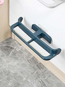 Multifunctional Bathroom Slipper Rack Wall-Mounted Storage Shelf Without Drilling Behind Toilet Door Or Balcony, Space-Saving Organizer For Small Bathrooms And Cozy Apartments, Moisture-Resistant, Rust-Proof Durable Finish, Easy Install Without Drilling, Ideal For Hallways And Laundry Areas, Maximizes Vertical Wall Space, Chic Minimalist Design For Modern Homes, Keeps Slippers, Towels, And Accessories Neat, Accessible, And Ready For Daily Use - Multicolor - View 8