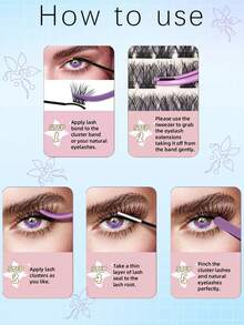 240pcs Lightweight Natural-Looking Anime-Style Pointed False Eyelashes, Dramatic Effect, Suitable For Cosplay, 5-7mm Length - C - View 9