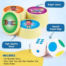Move And Match Game Happy Move Board Game And Dice Game Exercise Body And Balance Coordination Social And Motor Skills For Daily Exercise For Family Group Fun Indoor And Outdoor - As Pic - View 4