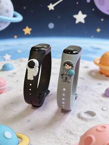 2pcs Kids' Space Series LED Digital Watch Bracelet, Displays Time, Date, Stopwatch, Suitable For Back To School, Birthday, Christmas And Other Occasions - Multicolor - View 5