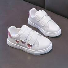 1 đôi giày thể thao trẻ em thiết kế hình trái tim dễ thương, nhẹ, đa năng, thời trang, phù hợp cho mọi mùa. - Màu be - Xem 7