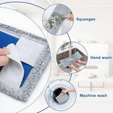 Mops For Floor Cleaning Microfiber Flat Mop With 4 Washable Mop Pads 57\ Long Handle Wet Dry Mops For Hardwood Laminate Wall Vinyl Tile Floor Cleaning - 57英寸 - 查看 6