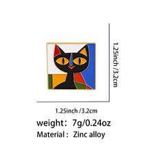 Cute Black Cats Raccoon Enamel Pins Animals Leopard Penguin Owl Brooch Lapel Pin Badge On Backpack Clothing Accessories Fashion Jewelry Gifts - Gold - View 14