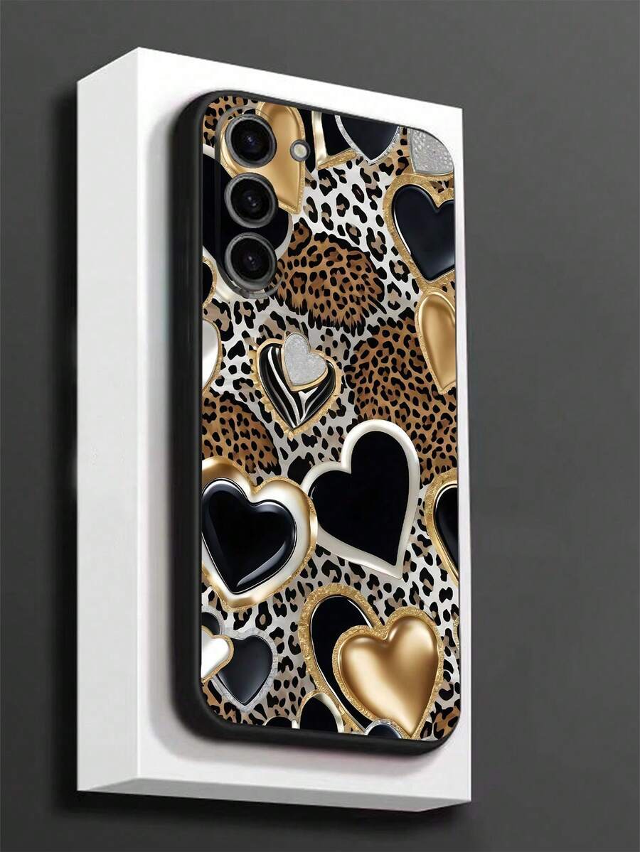 1pc Fashionable Leopard Pattern Anti-Drop Anti-Slip Black Phone Case Protective Cover Compatible For IPhone 17/16/15/14/13/12/11/Plus/Pro/Pro Max/17 Air And Galaxy S26/S25/S24 Plus/S23/S22/S21 Ultra And Galaxy A Series , Honor, , Galaxy, Waterproof Shockproof Scratch Resistant - 多色4 - 查看 1