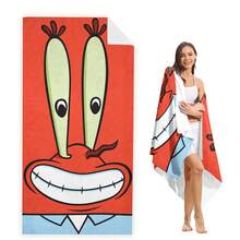 1pc Classic Cartoon Character Printed Beach Towel/Bath Towel, Highly Absorbent, Suitable For Beach, Swimming, Yoga And Fitness, Great Gift Choice - A - View 11