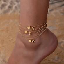 1pc Geometric Minimalist Design Letter Anklet For Women - Multicolor - View 5