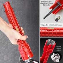 8 In 1 Faucet Wrench Tool Multi-Functional Tap Spanner With Anti-Slip And Comfortable Grip Plumbing Tool Multi-Functional Tap Spanner Set For Tight Spaces In Sink Bathroom Kitchen Plumbing Repair - View 2