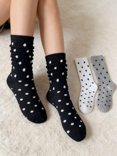 1/3/6双装纯色弹力过膝袜，透气镂空针织，经典欧式风格，男女皆宜，休闲、户外、运动、家居服皆可穿着。