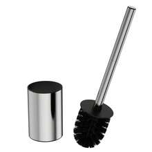 1 Set Stainless Steel Round Toilet Brush With Cover, Short Body Bathroom Crevice Cleaning Brush Set - Round and Short - View 3