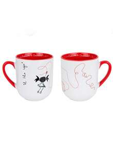 Pepita Viajera Pack 2 Tazas Porcelana Beige Inspiradas en la Leyenda del Hilo Rojo - Diseño Elegante y Funcional, 380 ml Cada Taza - Regalo Ideal para Familia y Amigos, Celebra Lazos Especiales con un Toque de Tradición Japonesa, Calidad Superior para Uso Diario, Conecta con Significado en Cada Sorbo - Beis - Ver 1