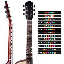2 miếng dán cần đàn guitar tự dính - Miếng dán nốt nhạc nhiều màu sắc - Công cụ học guitar tốt nhất cho người mới bắt đầu - 2 cái - Xem 9