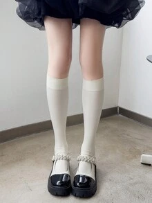 1双女士过膝袜，春夏塑形腿部压力袜，百搭裙装 - 彩色 - 查看 10