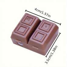 Creative Chocolate-Shaped Pencil Sharpener With Eraser, Student & Office Supplies - A - View 4