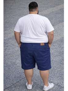 Summer Regular Fit Drawstring Pocket Zipper Halloween - 藍色 - 查看 2
