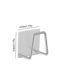 Stainless Steel Sink Sponge Holder, Steel Wool Rack, Dishcloth Storage, Multifunctional, No Drilling Required, Sponge Holder And Draining Rack, Spoon And Spatula Organizer, Household Kitchen Supplies - Multicolor - View 9