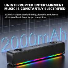 PHILIPS Bluetooth 5.3 Speaker, Desktop Multimedia, HiFi Subwoofer, Home Computer, Laptop, RGB Ambient Light, Portable Speaker - Multicolor - View 9