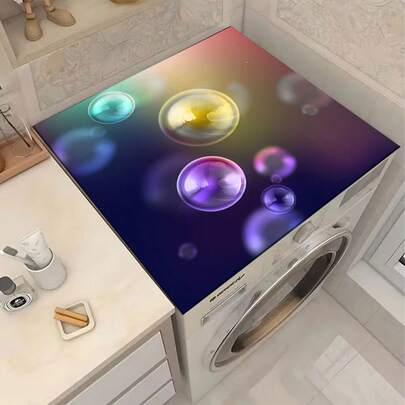 1pc Colorful Bubble Pattern Multipurpose Absorbent Mat, Polyester Waterproof Countertop Protector Pad For Kitchen, Dining Table, Dish Drying, Washing Machine, Coffee Maker, Bathroom Vanity, Kitchen Accessories, Party Supplies