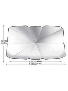1pc Car Windshield Sunshade, Foldable Sun Visor, Heat Insulation And UV Protection - A - View 8