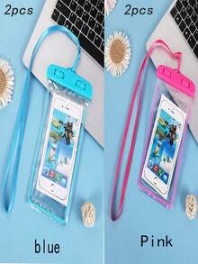 3/2/1 Pcs Waterproof Phone Case, PVC Transparent Luminous Waterproof Phone Pouch, Casual Waterproof Phone Bag, Suitable For Swimming, Rafting, Vacation, Beach, Sports, School Supplies, Indoor Swimming In Autumn/Winter, Travel Essential, Holiday Sports Bag, Suitable For Sports & Fitness, Large Capacity Travel Bag, Unisex, Suitable For Vacation, Swimming, Beach - Multicolor - View 47