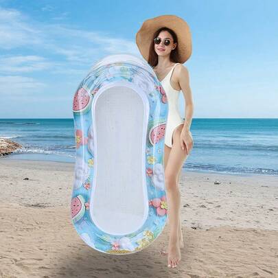 كرسي طافي قابل للنفخ للاستخدام في المسبح، إكسسوارات طافية للمسبح، سرير مائي طافي، مناسب للاستخدام في حفلات السباحة الصيفية والشاطئ والمسابح الخارجية