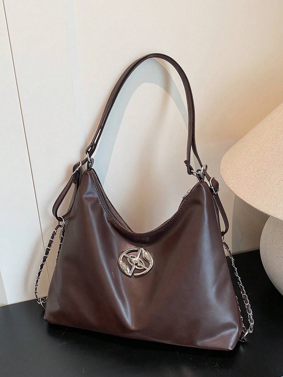 Nueva bolsa de tote de gran capacidad de moda, bolso de hombro casual de estilo coreano para mujeres