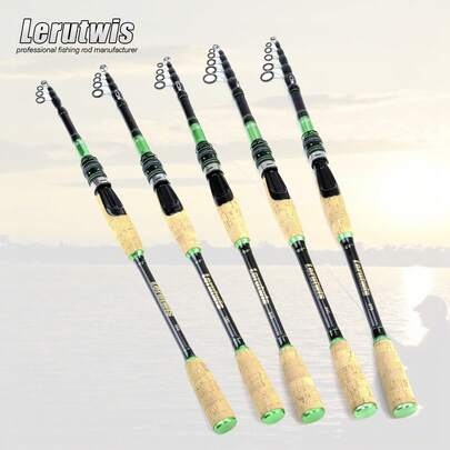 1.8M-2.7M Carbon Rod M Power Spinning Rods Portable Telescopic Fishing Rod Pole Fishing Tackle Carbon Fiber Fast Light Bait Feeding Travel Rod Hard Spinning Rod