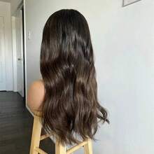 Tóc giả ombre nâu sang vàng kim chất liệu cao cấp, kiểu dáng ren phía trước, đường chân tóc dài gợn sóng tự nhiên, không keo dán, đường chân tóc đã được tỉa sẵn, dành cho nữ. - Nhiều màu - Xem 5