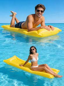 1 pieza Flotador inflable, diseño minimalista de unicolor, material de PVC, adecuado para agua, piscina, playa, fiesta temática, flotador inflable, asiento de descanso en el agua, objeto flotante inflable, balsa de piscina - Flotador de color sólido - Ver 8