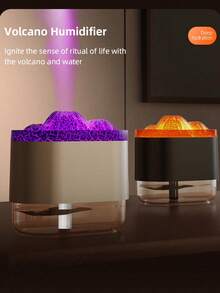 大容量雾化加湿器，小巧静音冬季卧室/办公室加湿器，新款USB模拟火山加湿器 - 1PC - 查看 9