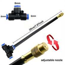LOVEWE 20m Smart Water-Saving Irrigation System, Brass Misting Nozzles, EU & US Certified For Balcony/Greenhouse - 美國標準 787.4 英寸 - 查看 5