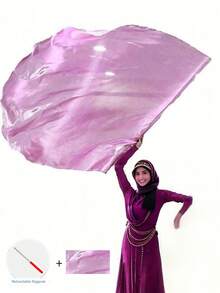 1 pieza Bandera de adoración para danza de alabanza con asta retráctil, bandera de alas de ángel en forma de semicírculo, adecuada para danza en la iglesia, 1 bandera + 1 asta retráctil - Multicolor - Ver 22