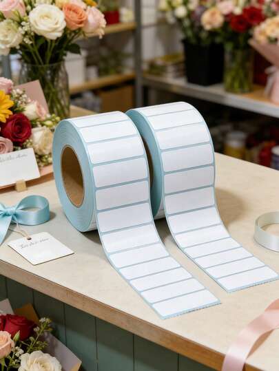 2000pcs/200pcs/100pcs Plain Color Labels Stickers, Easy To Use And Multipurpose Self-Adhesive Labels, 70*20mm Suitable For Office And School Student Labels, Barcode Printer Paper, Random Assorted,School Supplies,Back To School