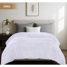 Comforters King Size, All Season Duvet Insert, Down Alternative King Comforter With Corner Tabs, Machine Washable Bed Comforter 90 X 102 Inches White - WhiteKingPackof1 - Xem 2