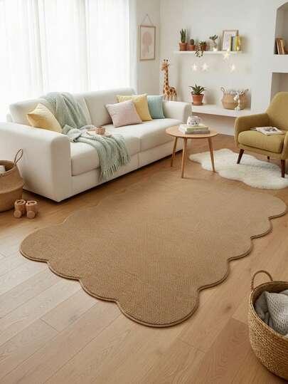 1 件装柔软棕色菠萝图案毛绒地毯 - 防刮防滑耐用涤纶地垫，适用于卧室或客厅装饰，节日礼物，卧室地毯，舒适家居饰品，现代简约垫，装饰地毯，卧室装饰，小地毯，地毯，家居装饰，客厅地毯，小型客厅地毯