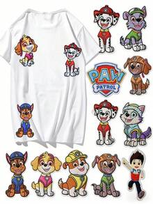 1/4/8 قطع رقعة مطرزة Paw Patrol درع الكلب للحقائب والملابس وديكورات الحفلات - رسوم متحركة - مشاهدة 11