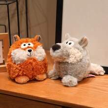 1个桌面玩偶，卡通森林动物造型，可爱狼、狐狸、棕熊图案，学习伙伴，减压玩偶，儿童生日/圣诞节/复活节/母亲节礼物 - 彩色 - 查看 11