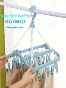 32pcs Foldable Clothes Drying Rack Clips - Multicolor - View 6