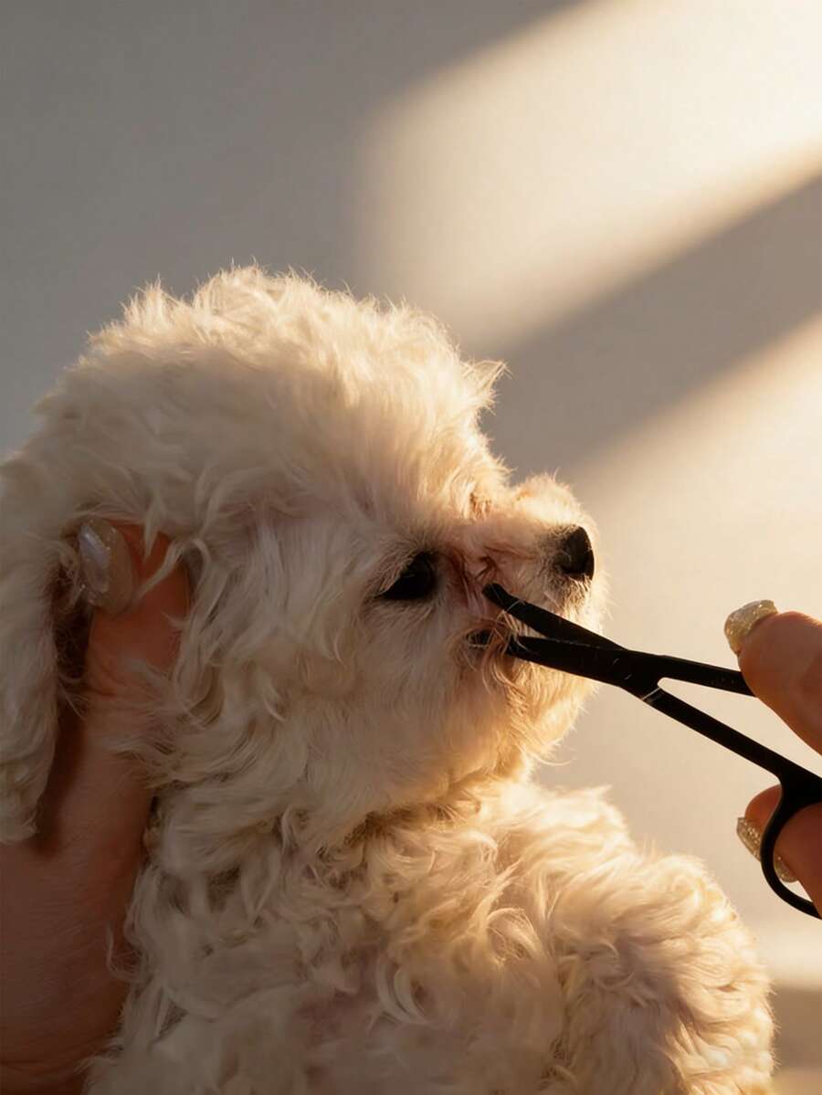 1 Set Pet Eye Cleansing Brush, Face Grooming Comb + Face Trimmer, Removes Tear Stains, Crusts And Mucus, Grooms Fur, Suitable For Small Cats And Dogs, Easy To Clean - Multicolor - View 1