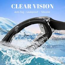 Professional Pool Goggles Anti-Fog Leakproof & Easy Adjust - Aqua & Clear - View 2